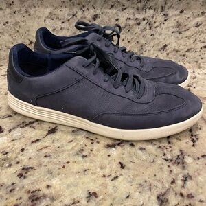 Ecco Men's Collin 2.0 Tie Suede Leather Sneaker Comfort Shoe Navy Night Sky 43
